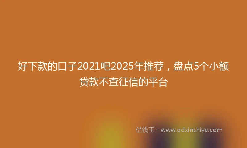 好下款的口子2021吧2025年推荐，盘点5个小额贷款不查征信的平台