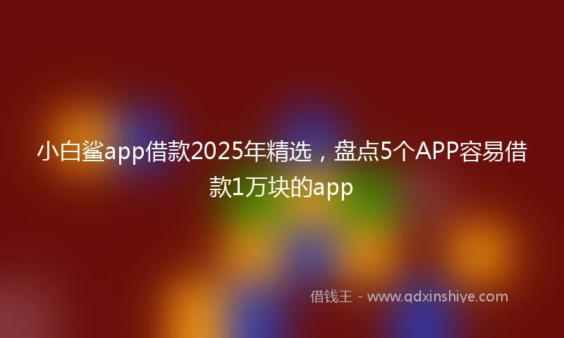 小白鲨app借款2025年精选，盘点5个APP容易借款1万块的app