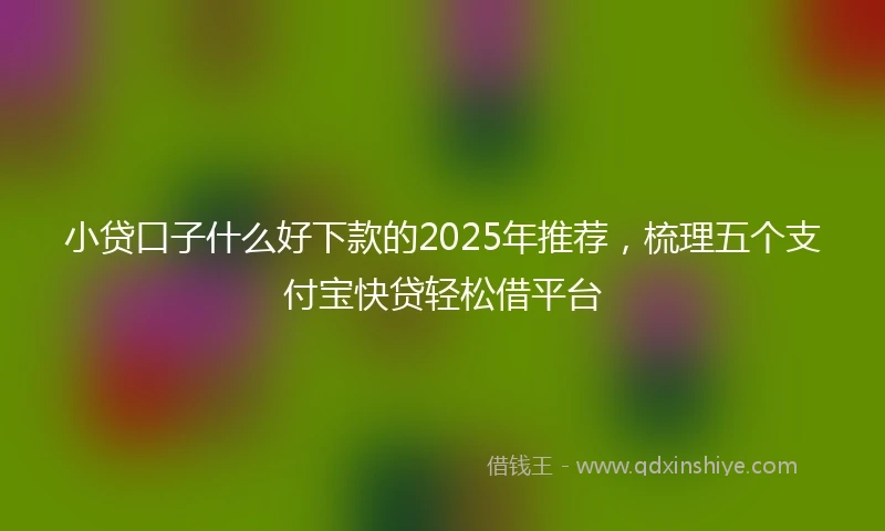 小贷口子什么好下款的2025年推荐，梳理五个支付宝快贷轻松借平台