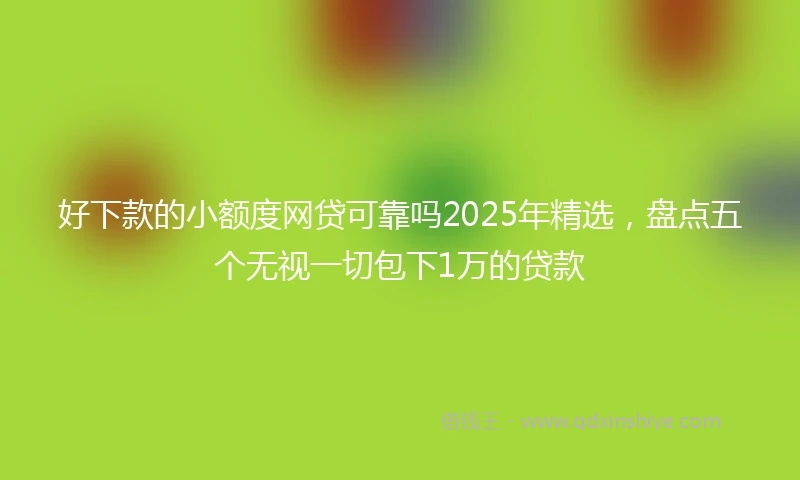 好下款的小额度网贷可靠吗2025年精选，盘点五个无视一切包下1万的贷款