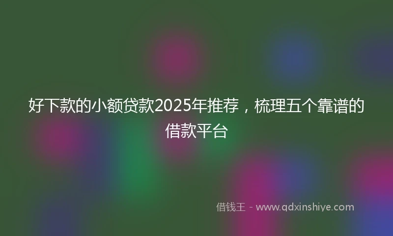 好下款的小额贷款2025年推荐，梳理五个靠谱的借款平台