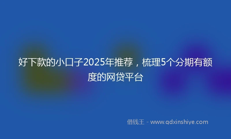 好下款的小口子2025年推荐，梳理5个分期有额度的网贷平台