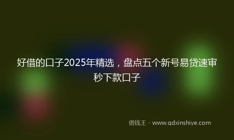 好借的口子2025年精选，盘点五个新号易贷速审秒下款口子