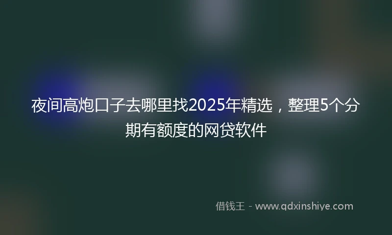 夜间高炮口子去哪里找2025年精选，整理5个分期有额度的网贷软件