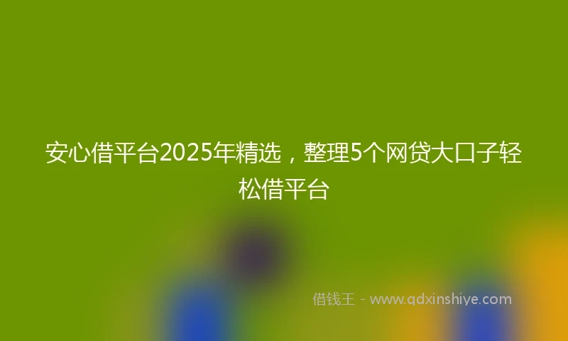 安心借平台2025年精选，整理5个网贷大口子轻松借平台