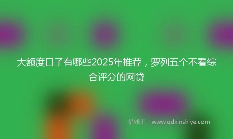 大额度口子有哪些2025年推荐，罗列五个不看综合评分的网贷
