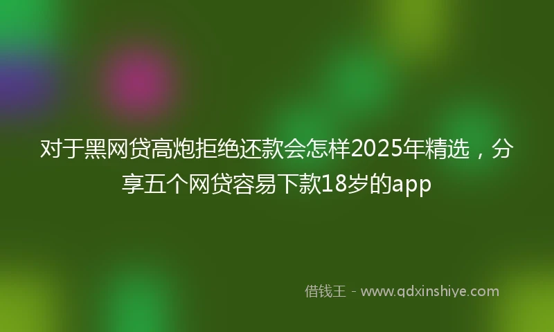 对于黑网贷高炮拒绝还款会怎样2025年精选，分享五个网贷容易下款18岁的app