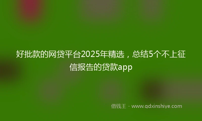 好批款的网贷平台2025年精选,总结5个不上征信报告的贷款app
