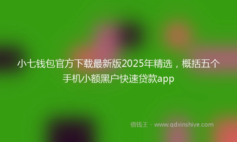 小七钱包官方下载最新版2025年精选，概括五个手机小额黑户快速贷款app
