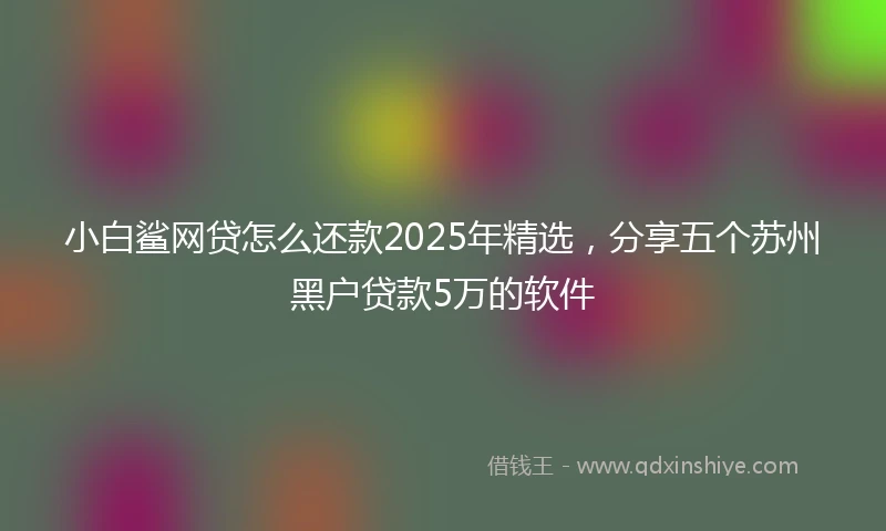 小白鲨网贷怎么还款2025年精选，分享五个苏州黑户贷款5万的软件