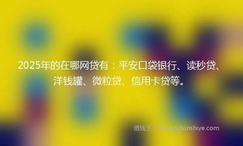 2025年的在哪网贷有：平安口袋银行、读秒贷、洋钱罐、微粒贷、信用卡贷等。