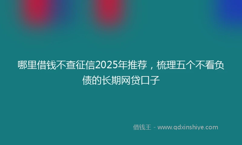哪里借钱不查征信2025年推荐，梳理五个不看负债的长期网贷口子
