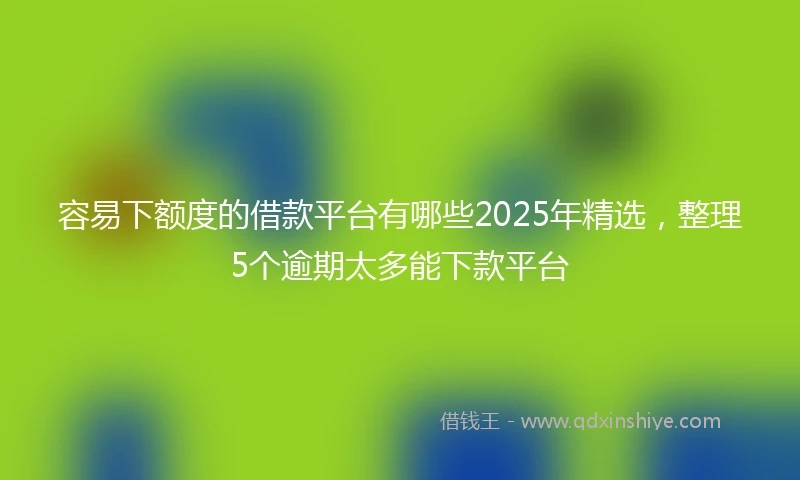 容易下额度的借款平台有哪些2025年精选，整理5个逾期太多能下款平台
