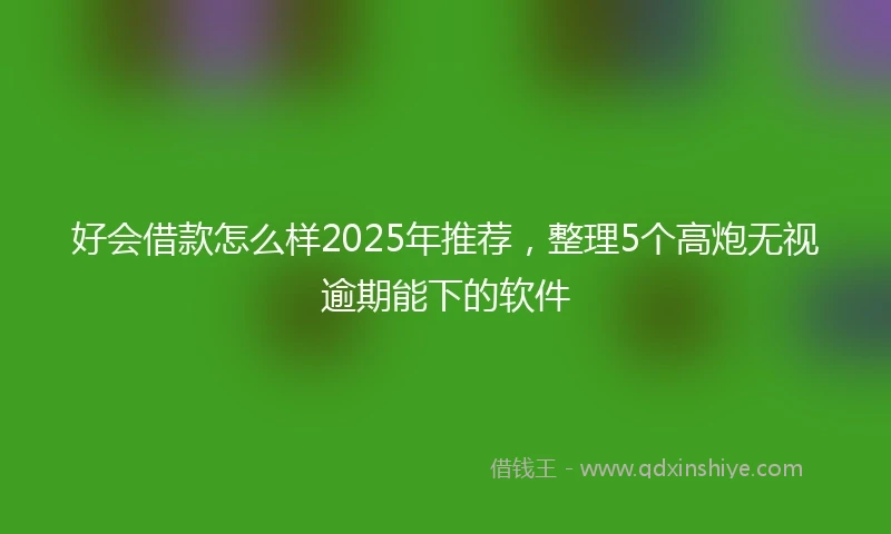 好会借款怎么样2025年推荐，整理5个高炮无视逾期能下的软件