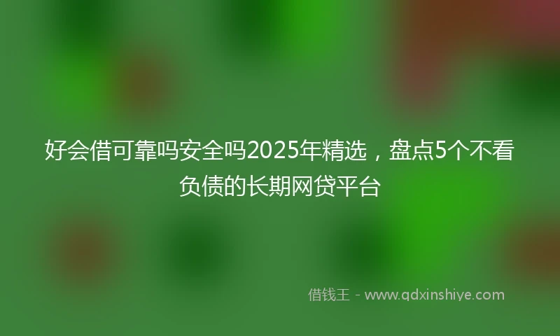 好会借可靠吗安全吗2025年精选，盘点5个不看负债的长期网贷平台