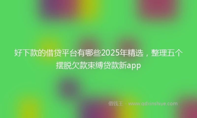 好下款的借贷平台有哪些2025年精选，整理五个摆脱欠款束缚贷款新app