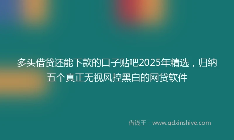 多头借贷还能下款的口子贴吧2025年精选，归纳五个真正无视风控黑白的网贷软件