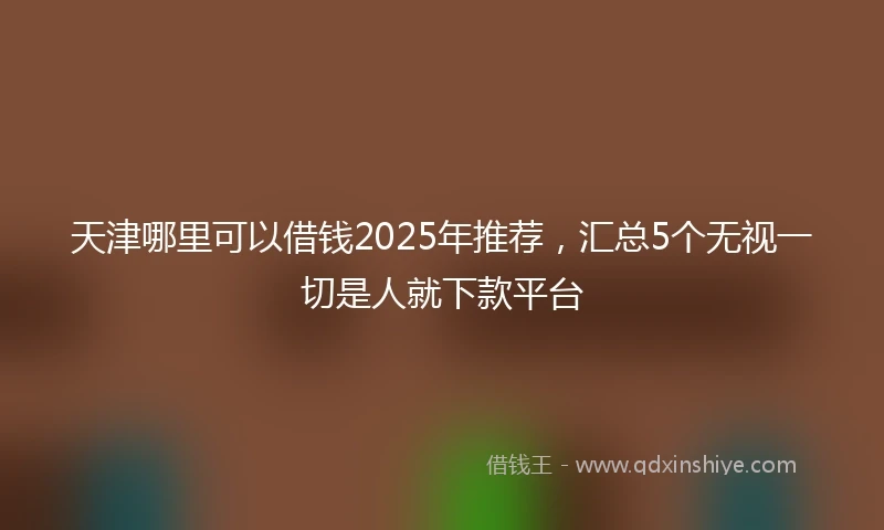 天津哪里可以借钱2025年推荐，汇总5个无视一切是人就下款平台