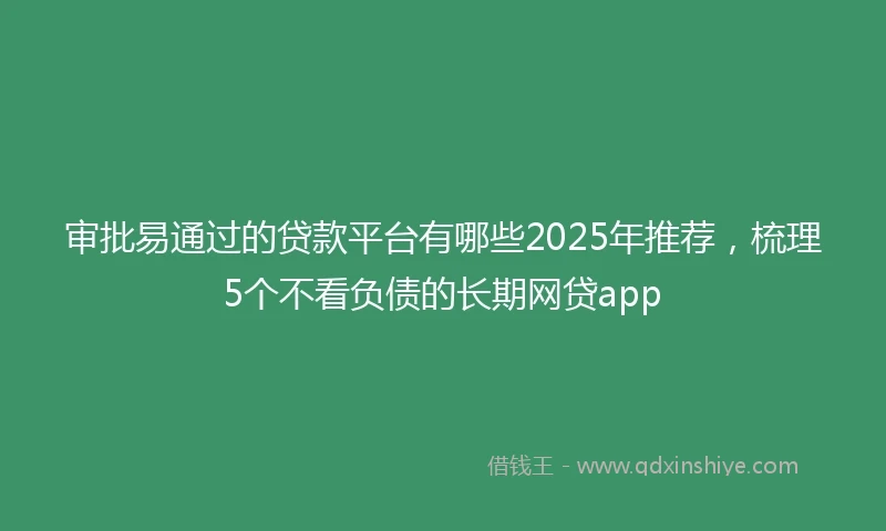 审批易通过的贷款平台有哪些2025年推荐，梳理5个不看负债的长期网贷app