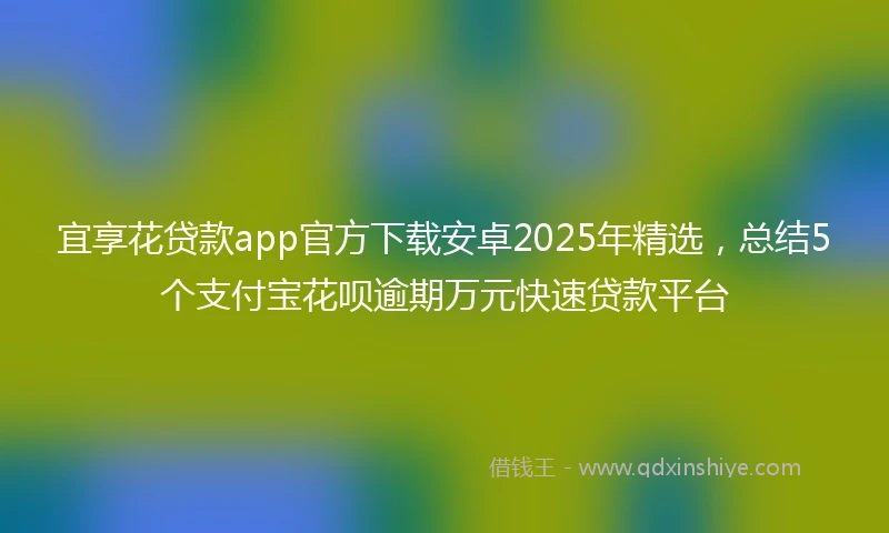 宜享花贷款app官方下载安卓2025年精选，总结5个支付宝花呗逾期万元快速贷款平台