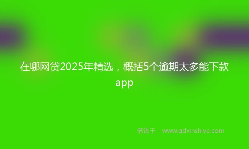 在哪网贷2025年精选，概括5个逾期太多能下款app