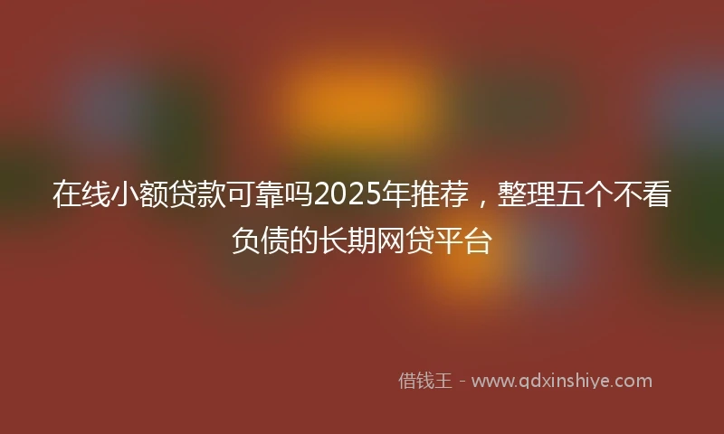 在线小额贷款可靠吗2025年推荐，整理五个不看负债的长期网贷平台