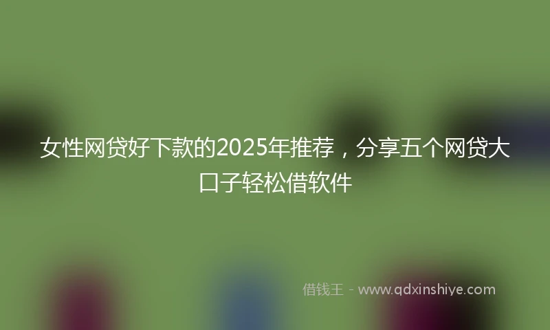 女性网贷好下款的2025年推荐，分享五个网贷大口子轻松借软件