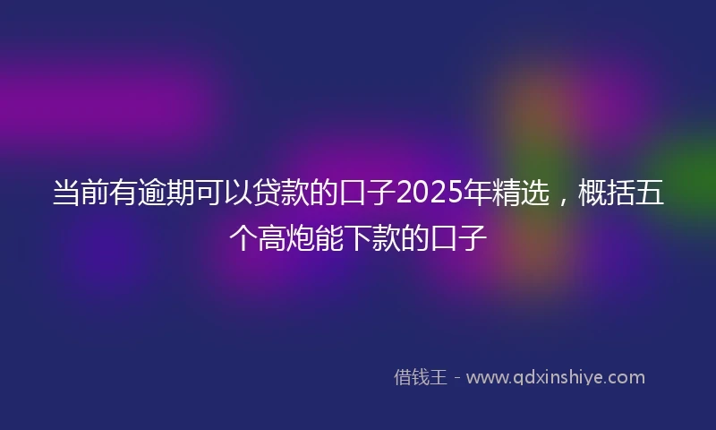 当前有逾期可以贷款的口子2025年精选，概括五个高炮能下款的口子