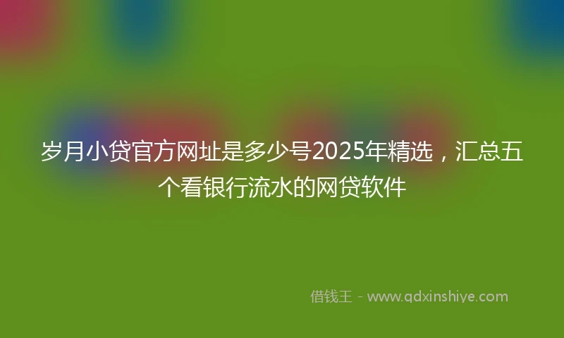 岁月小贷官方网址是多少号2025年精选，汇总五个看银行流水的网贷软件