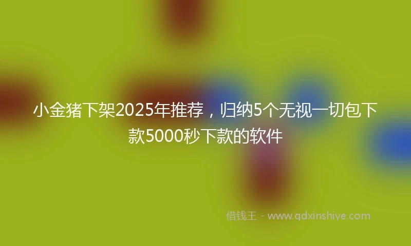 小金猪下架2025年推荐，归纳5个无视一切包下款5000秒下款的软件