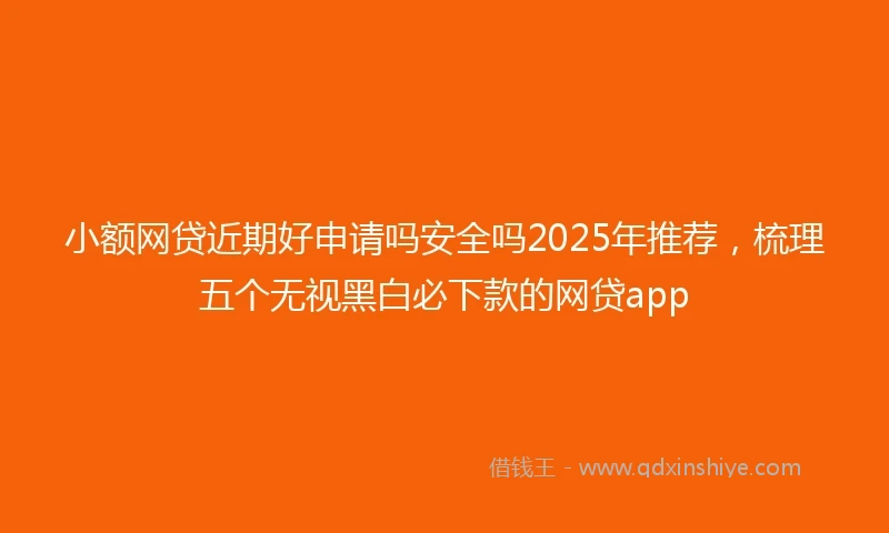 小额网贷近期好申请吗安全吗2025年推荐，梳理五个无视黑白必下款的网贷app