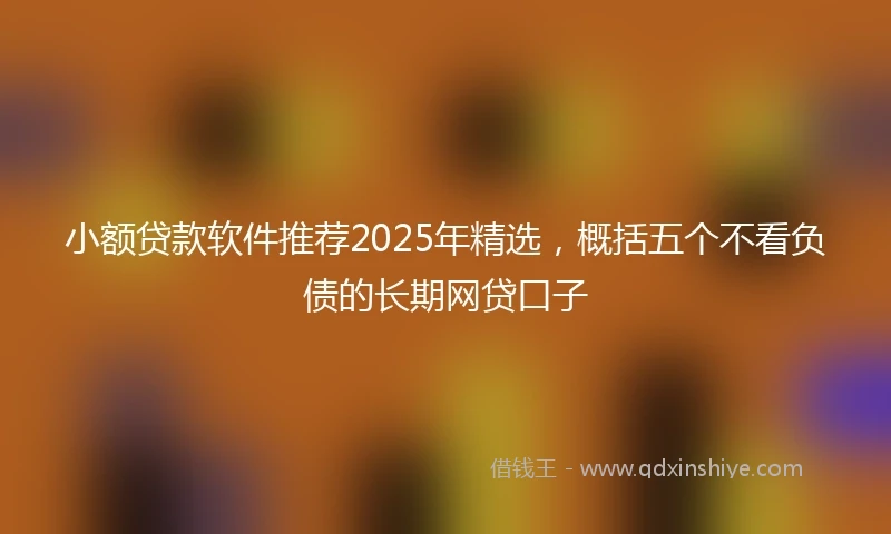小额贷款软件推荐2025年精选，概括五个不看负债的长期网贷口子