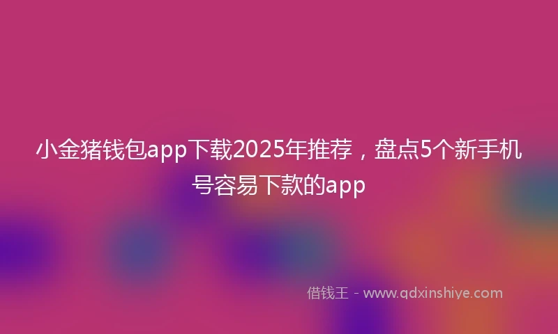 小金猪钱包app下载2025年推荐，盘点5个新手机号容易下款的app