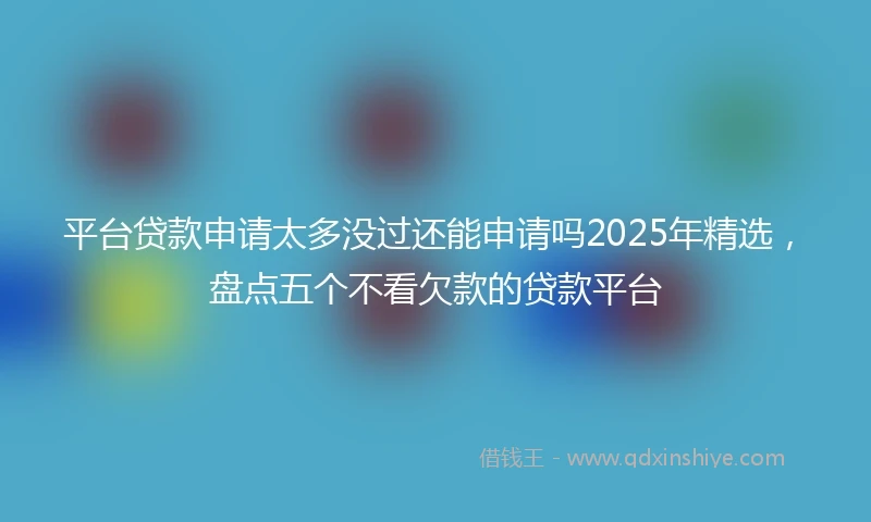 平台贷款申请太多没过还能申请吗2025年精选，盘点五个不看欠款的贷款平台
