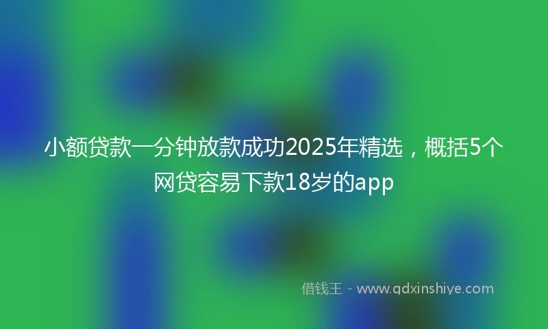 小额贷款一分钟放款成功2025年精选，概括5个网贷容易下款18岁的app