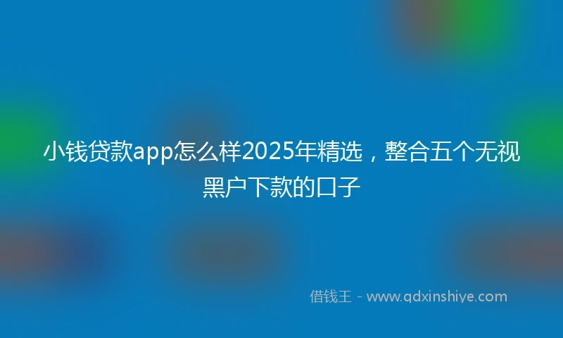 小钱贷款app怎么样2025年精选，整合五个无视黑户下款的口子