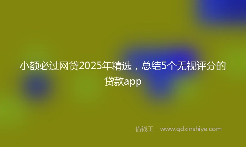 小额必过网贷2025年精选，总结5个无视评分的贷款app