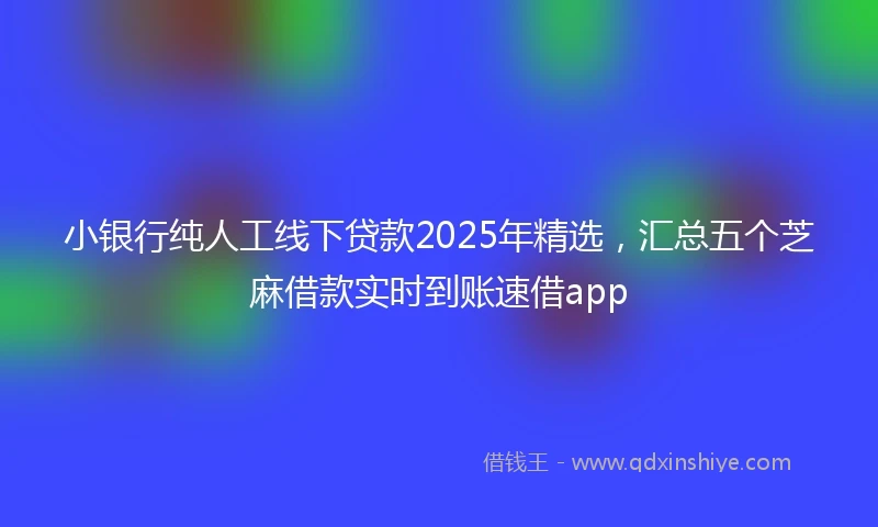 小银行纯人工线下贷款2025年精选，汇总五个芝麻借款实时到账速借app