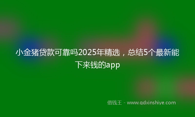小金猪贷款可靠吗2025年精选，总结5个最新能下来钱的app