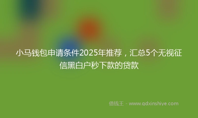 小马钱包申请条件2025年推荐，汇总5个无视征信黑白户秒下款的贷款