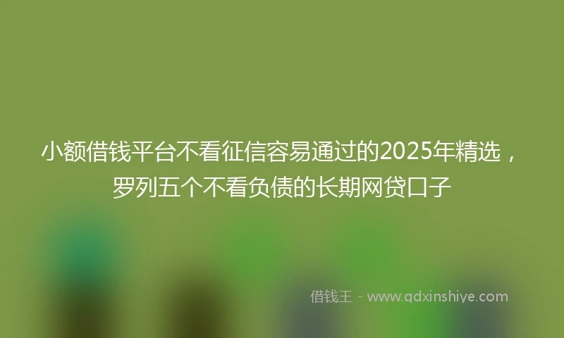 小额借钱平台不看征信容易通过的2025年精选，罗列五个不看负债的长期网贷口子