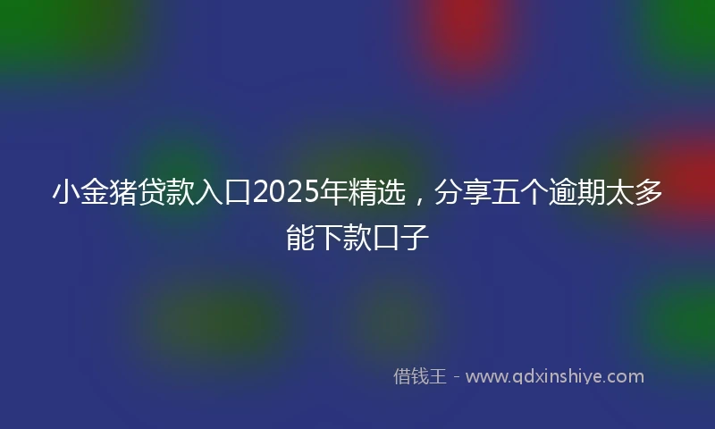 小金猪贷款入口2025年精选，分享五个逾期太多能下款口子