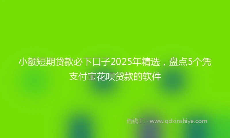 小额短期贷款必下口子2025年精选，盘点5个凭支付宝花呗贷款的软件