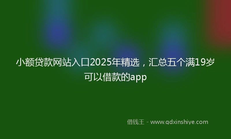 小额贷款网站入口2025年精选，汇总五个满19岁可以借款的app