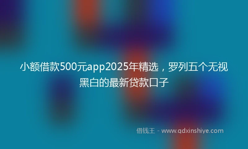 小额借款500元app2025年精选，罗列五个无视黑白的最新贷款口子