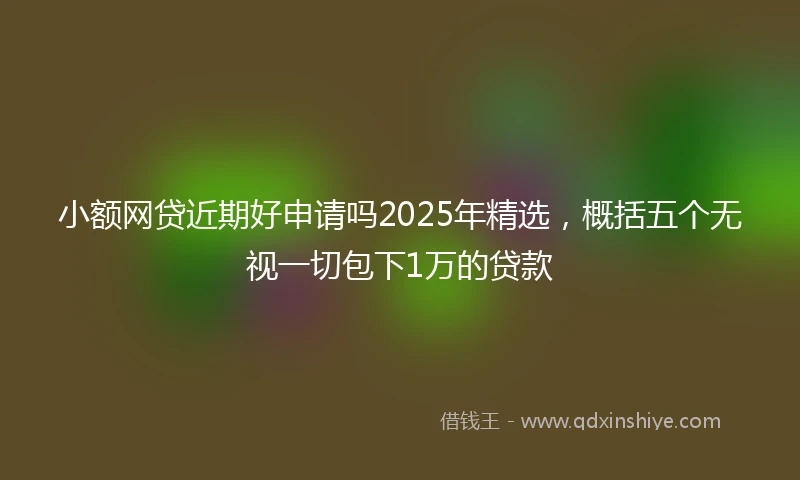 小额网贷近期好申请吗2025年精选，概括五个无视一切包下1万的贷款