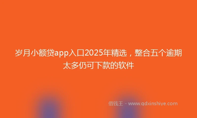 岁月小额贷app入口2025年精选，整合五个逾期太多仍可下款的软件