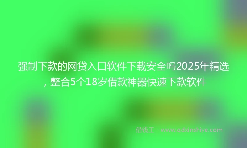 强制下款的网贷入口软件下载安全吗2025年精选，整合5个18岁借款神器快速下款软件