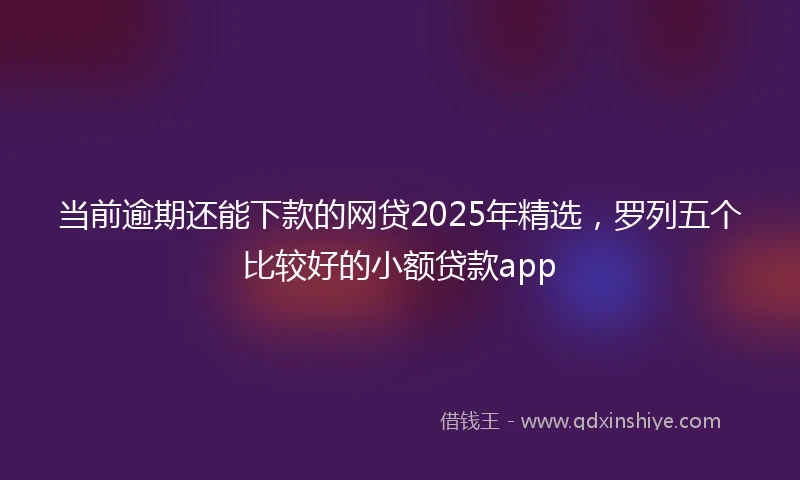 当前逾期还能下款的网贷2025年精选，罗列五个比较好的小额贷款app