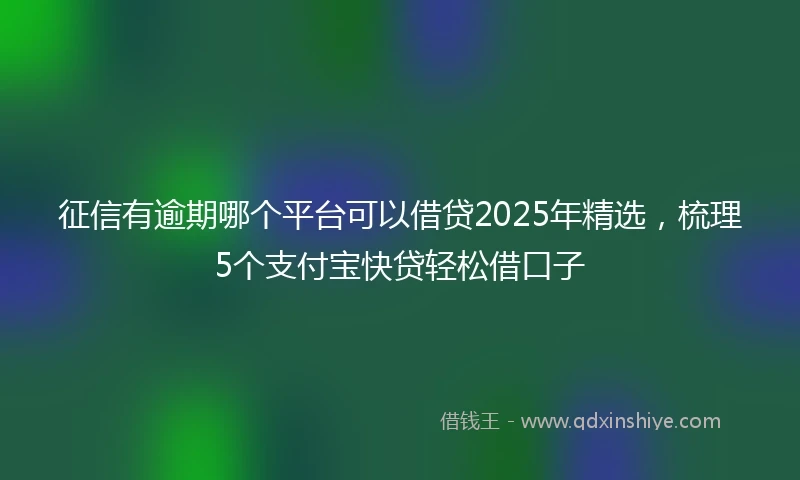 征信有逾期哪个平台可以借贷2025年精选,梳理5个支付宝快贷轻松借口子